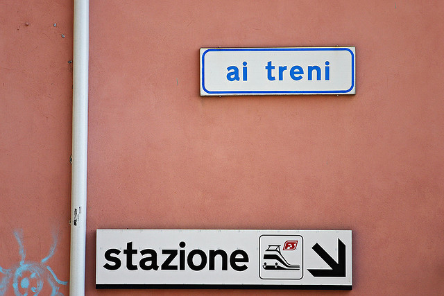 train signs, italy
