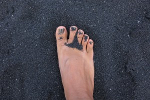 black sand